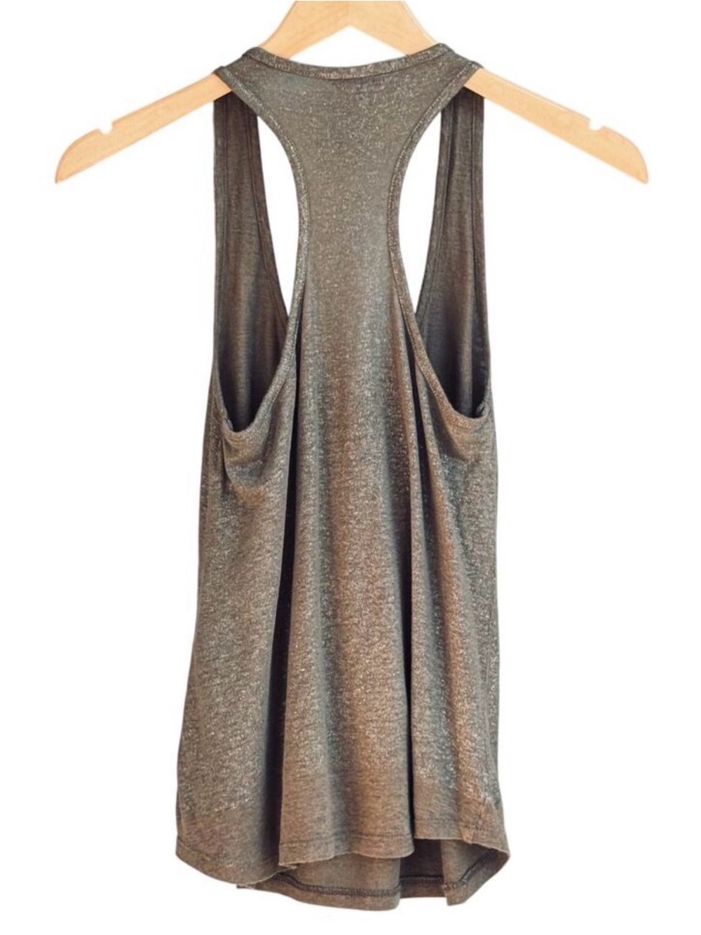 7 For All Mankind Metallic Linen Racerback Tank - Picture 2 of 12